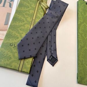 Gucci Gray Patterned Men's Tie
